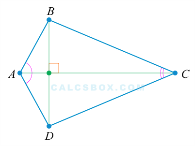 Фигура не являющаяся ромбом с перпендикулярными диагоналями