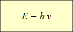 Формула зависимости энергии кванта излучения от его частоты. Энергия кванта прямо пропорциональна частоте электромагнитной волны. Коэффициентом пропорциональности служит постоянная Планка.